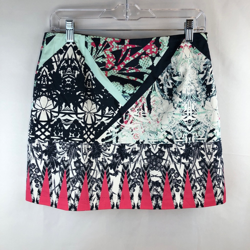 Kenneth Cole New York abstract art Skirt Sz 2